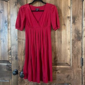 Gap XS Red Empire Waist Dress w/Pockets
